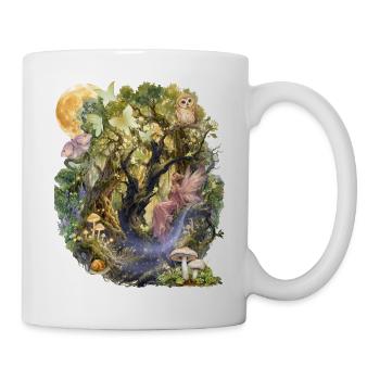 Mondlicht-Fee im Waldtraum - Tasse - Weiß - Rechts