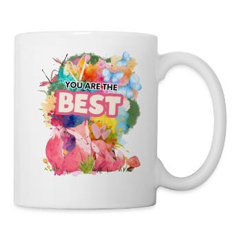 Beste Foxes im Farbenmeer - Tasse - Weiß - Rechts