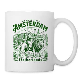 Welcome To Amsterdam Netherlands European - Tasse - Weiß - Rechts