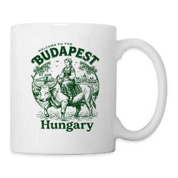 The Welcome To Budapest Hungary European Cityscape - Tasse - Weiß - Rechts
