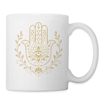 Hamsa-Schutzauge - Tasse - Weiß - Rechts