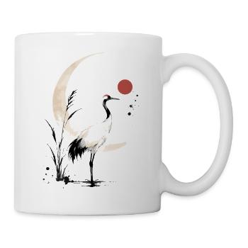 Mondsichelkranich - Tasse - Weiß - Rechts