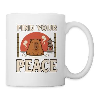 Finden Sie Ihr Friedens-Capybara – Entspannungsdesign - Tasse - Weiß - Rechts