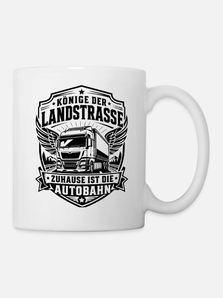 Trucker Landstraße - Tasse - Weiß
