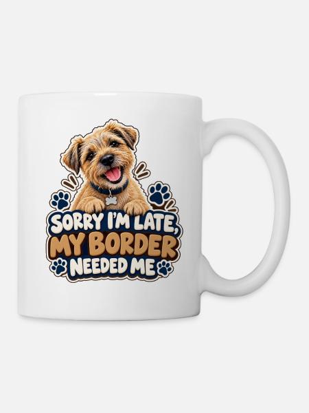 Entschuldigung, dass ich zu spät bin, meine Grenze brauchte mich. - Tasse - Weiß