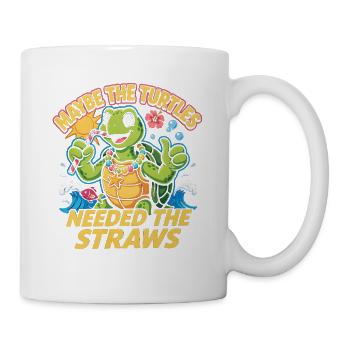 Vielleicht brauchten die Turtles die Straws Cute Turtle - Tasse - Weiß - Rechts