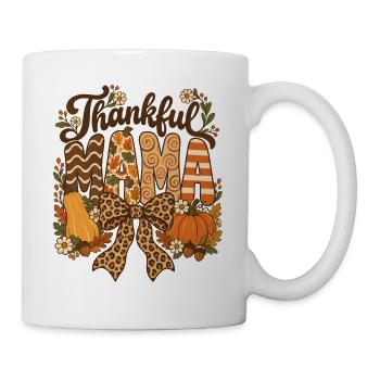 Dankbare Mama Leopard Bow Fall - Tasse - Weiß - Rechts