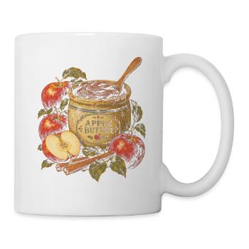 Vintage Apfelbutter selbstgemachte Herbsternte - Tasse - Weiß - Rechts