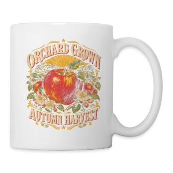 Obstgarten-Apfel-Herbsternte Jahrgangsfarm - Tasse - Weiß - Rechts