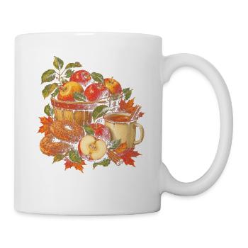 Apfelgarten-Donuts Herbsternte - Tasse - Weiß - Rechts