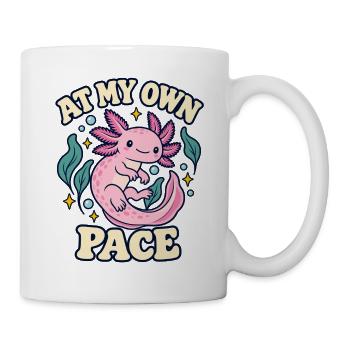 In meinem eigenen Tempo, Axolotl - Tasse - Weiß - Rechts