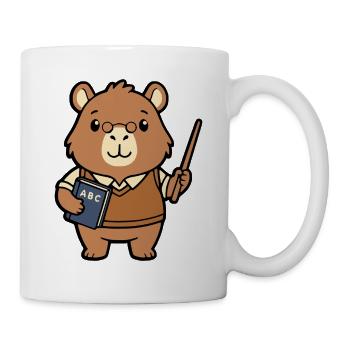 Niedliche Kapybara-Lehrerin, süßes Tier zurück in die Schule - Tasse - Weiß - Rechts