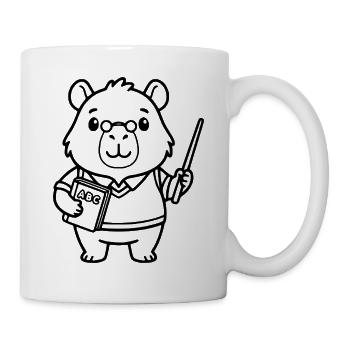 Niedliche Capybara-Lehrer-Gliederung - Tasse - Weiß - Rechts