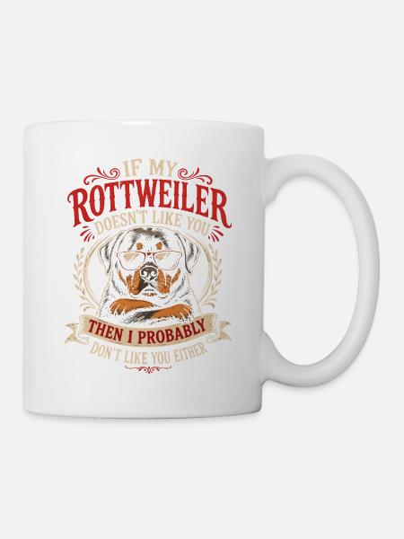 Rottweiler Hundepapa Spruch - Tasse - Weiß