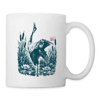 Graureiher am Teich - Tasse - Weiß - Rechts