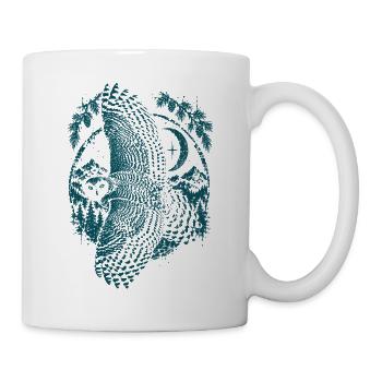 Schneeeule - Tasse - Weiß - Rechts