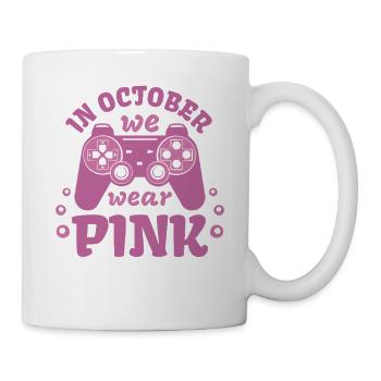 Octobre Rose Gaming Wear Pink October Gamer Krebs - Tasse - Weiß - Rechts