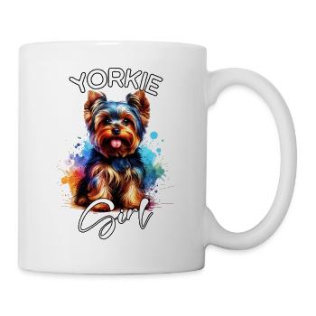 Yorkshire Terrier Mädchen Yorkshire Terrier - Tasse - Weiß - Rechts