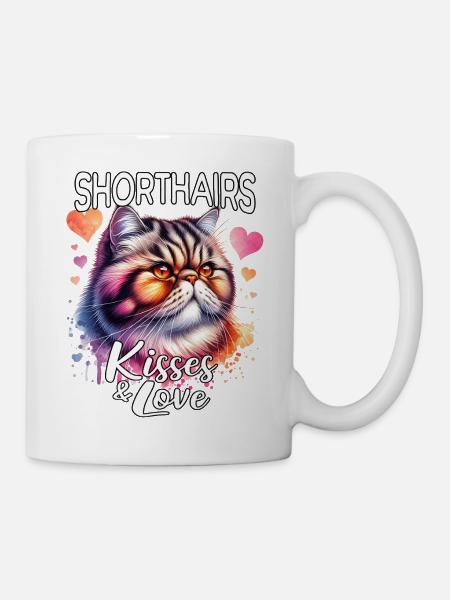 Exotische Kurzhaarkatze Liebe - Tasse - Weiß