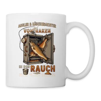 Vom Haken in den Rauch Räuchermeister - Tasse - Weiß - Rechts