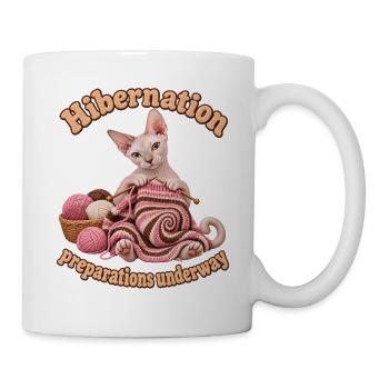 Winterschlaf Sphynx - Tasse - Weiß - Rechts