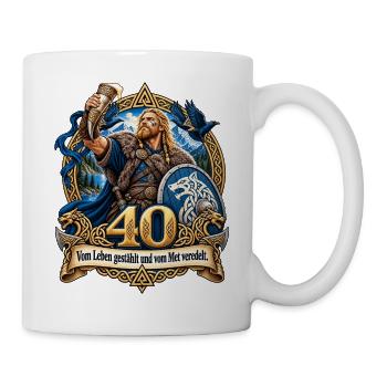 40.Geburtstag - Tasse - Weiß - Rechts