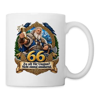 66.Geburtstag - Tasse - Weiß - Rechts