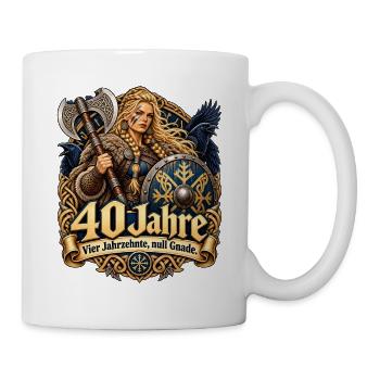 40.Geburtstag - Tasse - Weiß - Rechts