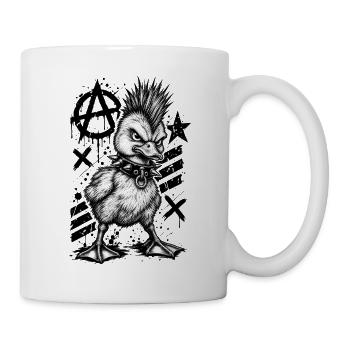 Punk Rock Duck Mohawk Anarchy Bird - Tasse - Weiß - Rechts