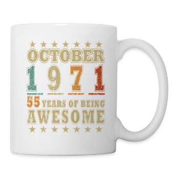 Originaler Oktober 1971 Retro-Stil - Tasse - Weiß - Rechts