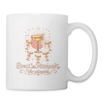 Junggesellinnenabschied JGA Team Braut Crew - Tasse - Weiß - Rechts