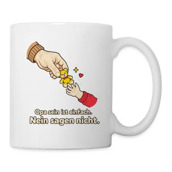 Stolzer Opa – Enkel verwöhnen | Opa Spruch - Tasse - Weiß - Rechts