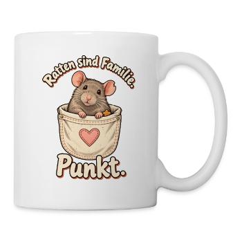 Rattenhalter Rattenfan Ratten sind Familie - Tasse - Weiß - Rechts