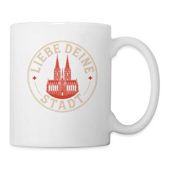 Köln Liebe Deine Stadt Kölner Kölle Karneval Köln - Tasse - Weiß - Rechts