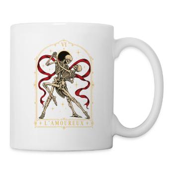 L’Amoureux – Die Liebenden Tarot Skelett - Tasse - Weiß - Rechts