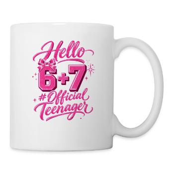 13. Geburtstag Mädchen 6+7 Schleife Teenager - Tasse - Weiß - Rechts