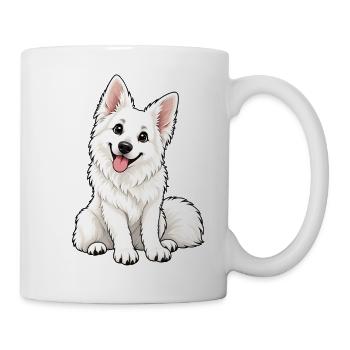 Berger Blanc Suisse Kawaii Style – Weißer Hund - Tasse - Weiß - Rechts