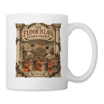 Pompeji Lava-Spiel - Tasse - Weiß - Rechts