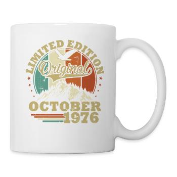 Original Oktober 1976 50. Geburtstag Vintage - Tasse - Weiß - Rechts