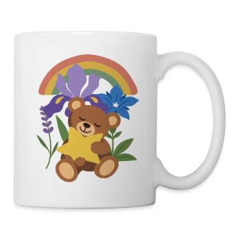 Blumen · Pflanzenliebhaber · Teddy mit Stern - Tasse - Weiß - Rechts