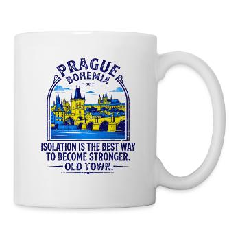 The Prague Old Town Bohemia Typography Quote - Tasse - Weiß - Rechts