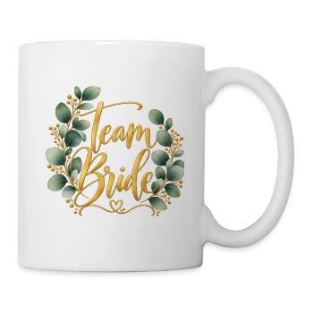 JGA Team Bride Braut Junggesellinnenabschied  - Tasse - Weiß - Rechts
