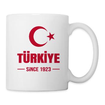 Türkiye Since 1923 Halbmond Stern Türkei Flagge - Tasse - Weiß - Rechts