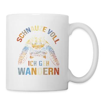 Schnauze Voll Ich Geh Wandern Schildkröte - Tasse - Weiß - Rechts