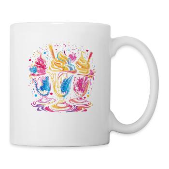 Eisbecher Vaporwave - Tasse - Weiß - Rechts