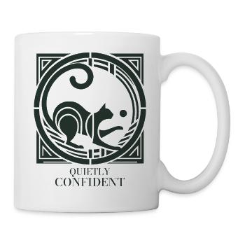 Quietly Confident – Katze Statement - Tasse - Weiß - Rechts