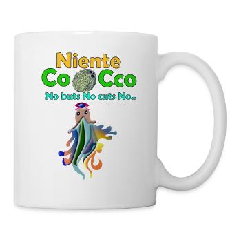 Niente Cocco – No Buts No Cuts Lustige Kokosnuss-Desig - Tasse - Weiß - Rechts