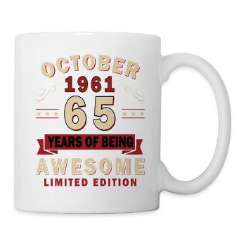 1961 Oktober 1961 Geburtstag Oktober 1961 - Tasse - Weiß - Rechts