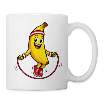 Bananen-Springseil Spaß - Tasse - Weiß - Rechts