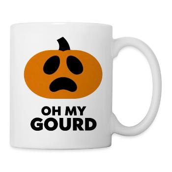 Oh My Gourd: Frightened Pumpkin Icon - Tasse - Weiß - Rechts